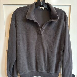 Z Supply Women's Charcoal V-Neck Sweater